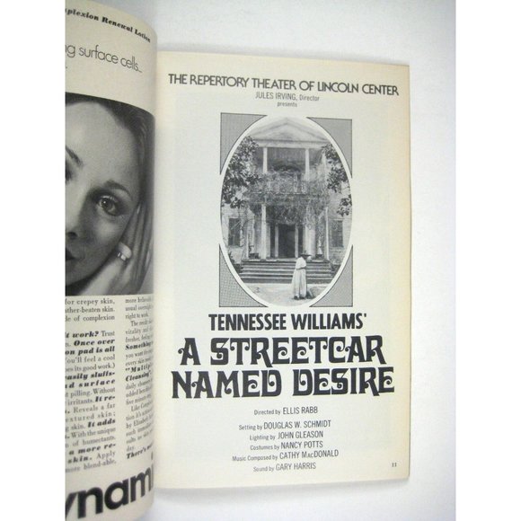 A Streetcar Named Desire 1973 Show Program Patricia Connolly Lincoln Center - Picture 4 of 9